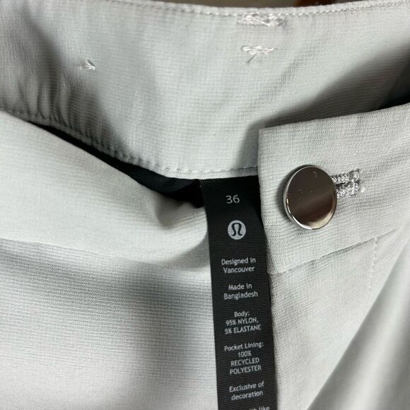 LULULEMON Commission Golf Pant Rhino Gray Size 36 EUC K354 - Picture 7 of 8